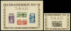 Hochwasserhilfe-Blockpaar 1948, Vorzugsdrucke (sog. Ministerblöcke), ...